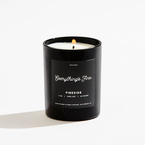 100% soy wax, hand-poured in ultra small batches in Los Angeles, CA. Made with a lead-free cotton wick and premium fragrance and essential oils for a clean burn. fireside bonfire smoke bonfire candle