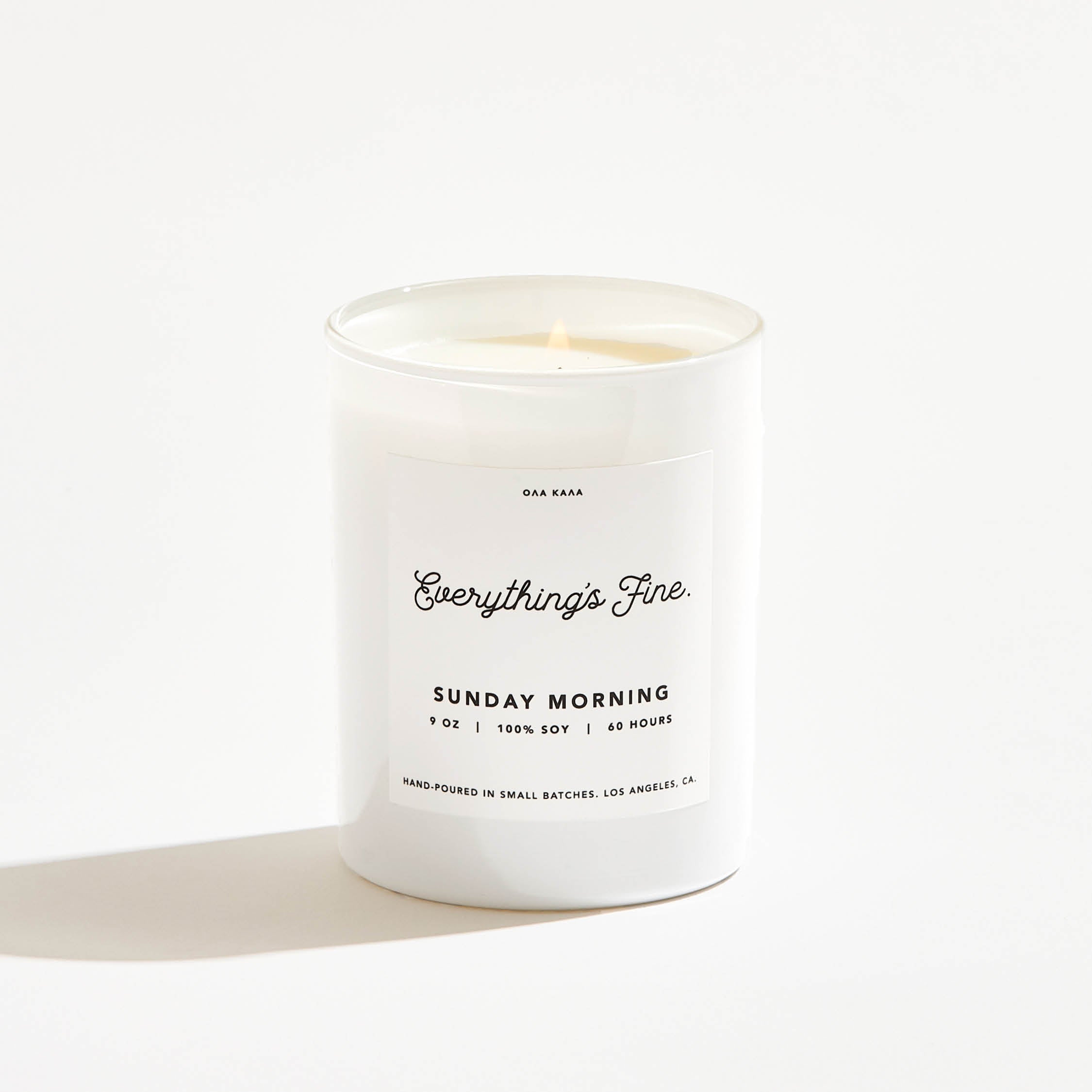 100% soy wax, hand-poured in ultra small batches in Los Angeles, CA. Made with a lead-free cotton wick and premium fragrance and essential oils for a clean burn. Bacon, maple, brown sugar, brown butter, vanilla. 